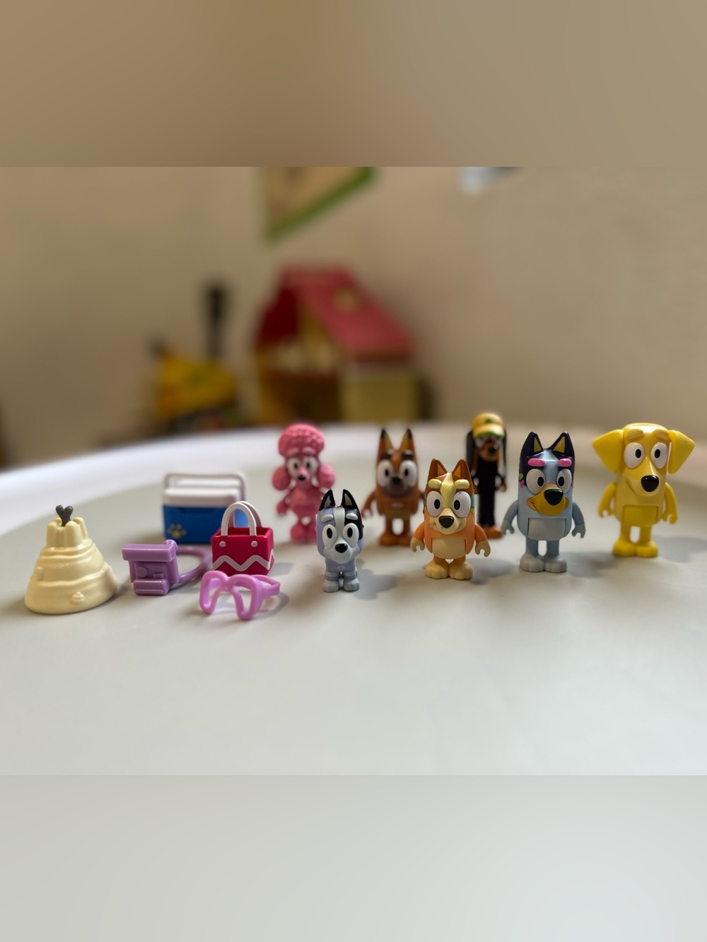 Bluey and friends Figures Set with beach Accessories